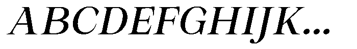 Malvera Medium Slant Font UPPERCASE