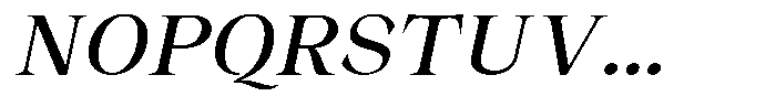 Malvera Medium Slant Font UPPERCASE