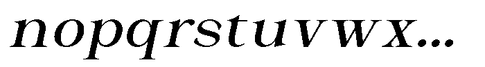 Malvera Medium Slant Font LOWERCASE