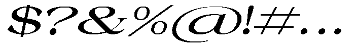 Malvera Semi Bold Expanded Slant Font OTHER CHARS