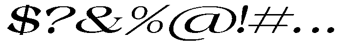 Malvera Semi Bold High Expanded Slant Font OTHER CHARS