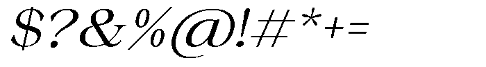 Malvera Slant Font OTHER CHARS