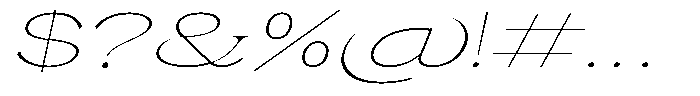 Malvera Thin Expanded Slant Font OTHER CHARS