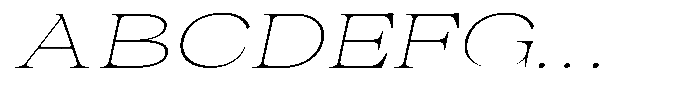 Malvera Thin Expanded Slant Font UPPERCASE
