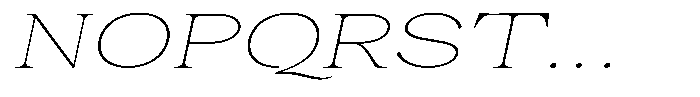 Malvera Thin Expanded Slant Font UPPERCASE