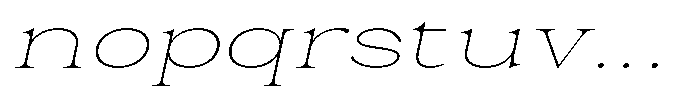 Malvera Thin Expanded Slant Font LOWERCASE