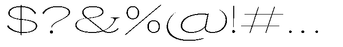 Malvera Thin Expanded Font OTHER CHARS