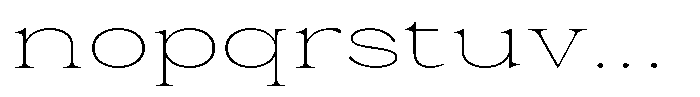 Malvera Thin Expanded Font LOWERCASE