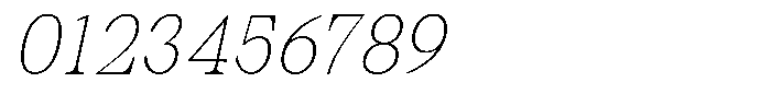 Malvera Thin High Condensed Slant Font OTHER CHARS