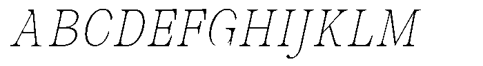 Malvera Thin High Condensed Slant Font UPPERCASE