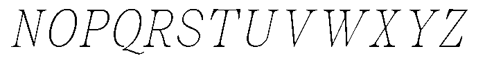 Malvera Thin High Condensed Slant Font UPPERCASE