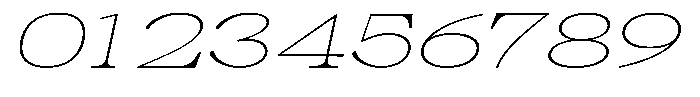 Malvera Thin High Expanded Slant Font OTHER CHARS