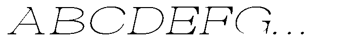 Malvera Thin High Expanded Slant Font UPPERCASE