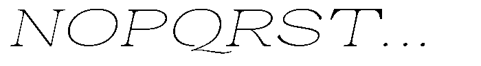 Malvera Thin High Expanded Slant Font UPPERCASE