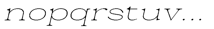 Malvera Thin High Expanded Slant Font LOWERCASE