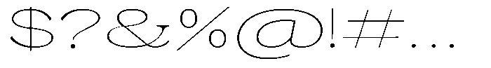 Malvera Thin High Expanded Font OTHER CHARS