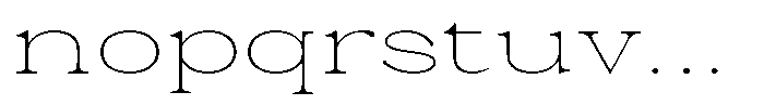 Malvera Thin High Expanded Font LOWERCASE