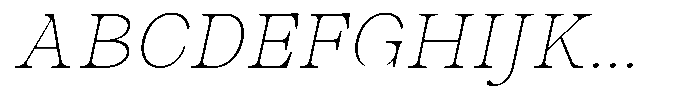 Malvera Thin High Slant Font UPPERCASE