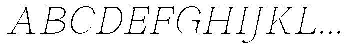 Malvera Thin Slant Font UPPERCASE