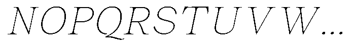 Malvera Thin Slant Font UPPERCASE