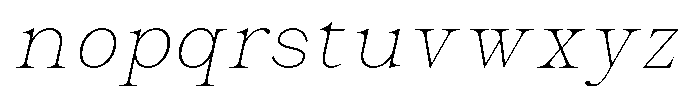 Malvera Thin Slant Font LOWERCASE