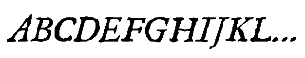 Malvolio Antique Italic Font UPPERCASE