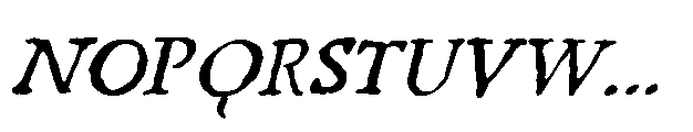 Malvolio Antique Italic Font UPPERCASE
