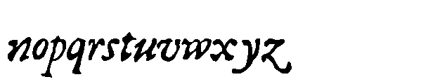 Malvolio Antique Italic Font LOWERCASE