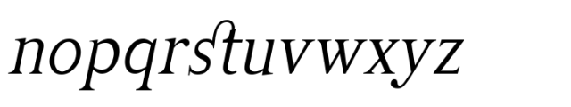 Manas Light Italic Condensed Font LOWERCASE