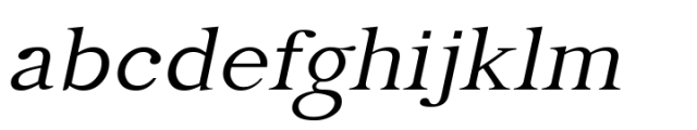 Manas Light Italic Expanded Font LOWERCASE