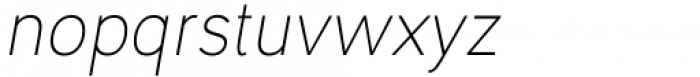 Manche Thin Condensed Oblique Font LOWERCASE