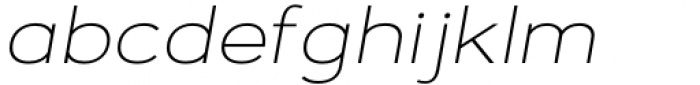 Manche Thin Expanded Oblique Font LOWERCASE