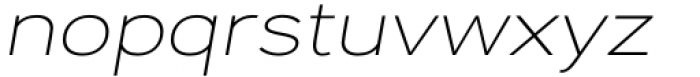 Manche Thin Expanded Oblique Font LOWERCASE
