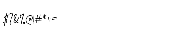 Mandiny Signature Font OTHER CHARS