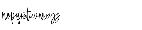 Mandiny Signature Font LOWERCASE