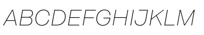 Mandioca Thin Italic Font