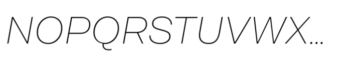 Mandioca Thin Italic Font UPPERCASE
