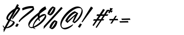 Mandoul Script Italic Font OTHER CHARS