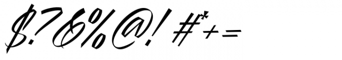 Mandoul Script Thin Italic Font OTHER CHARS