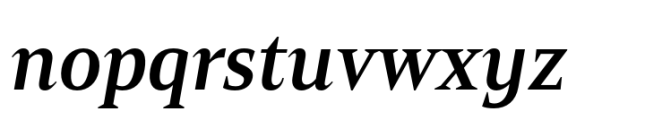 Mandrel Condensed Bold Italic Font LOWERCASE