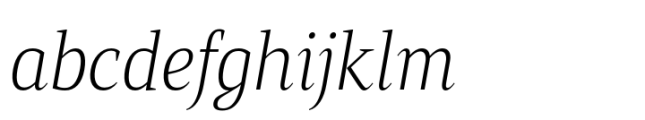 Mandrel Condensed Thin Italic Font LOWERCASE