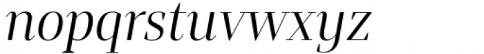 Mandrel Didone Condensed Regular Italic Font LOWERCASE