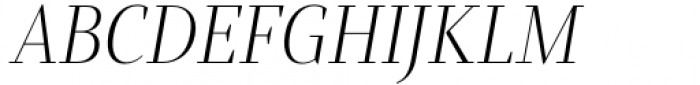 Mandrel Didone Condensed Thin Italic Font UPPERCASE