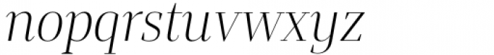Mandrel Didone Condensed Thin Italic Font LOWERCASE