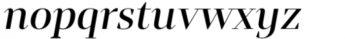 Mandrel Didone Extended Demi Italic Font LOWERCASE