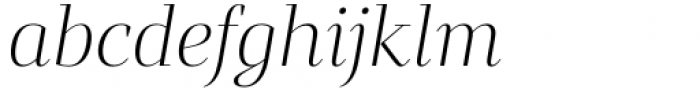Mandrel Didone Extended Thin Italic Font LOWERCASE
