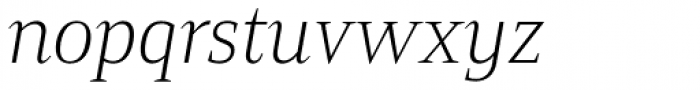Mandrel Norm Thin Italic Font LOWERCASE