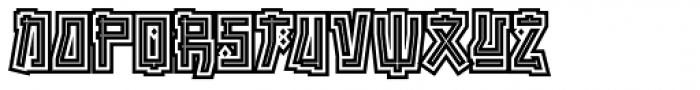 Manganese Outline Font LOWERCASE