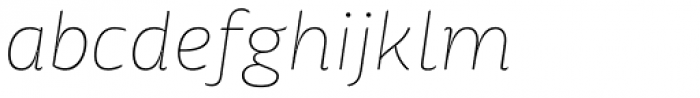 Mangerica Thin Italic Font LOWERCASE