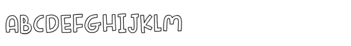 Mango Flavor Outline Font UPPERCASE